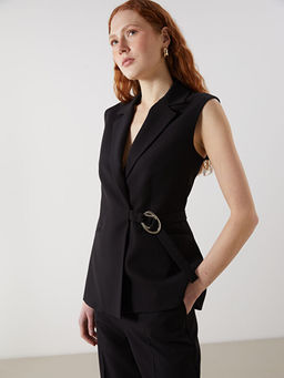 Kruvaze Yaka Kad?n Klasik Yelek