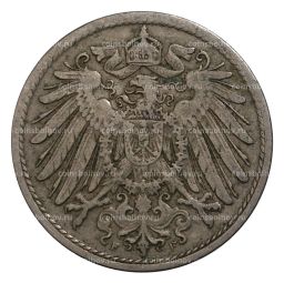 Монета 10 пфеннигов 1907 года F Германия