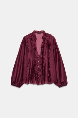 RUFFLED BLOUSE - Zara фото 5