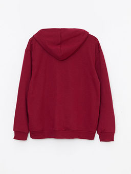 Kap??onlu Bask?l? Uzun Kollu K?z ?ocuk Sweatshirt - Waikiki фото 2
