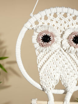 Ловец снов «Сова», 22×80 см, светлый глаз