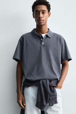 WASHED RELAXED FIT POLO SHIRT - Zara фото 5