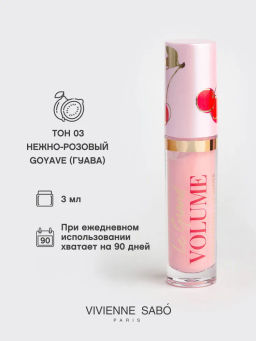 Vivienne Sabo Блеск для губ Le grand volume тон 03 нежно розовый  фото 5