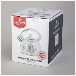 ЧАЙНИК AGNESS СО СВИСТКОМ, 3Л, ИНДУКЦИОН. КАПСУЛ. ДНО  фото 2