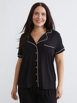 G?mlek Yaka Kad?n Pijama Tak?m?