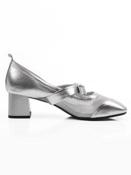 06-H36A-55C GREY/SILVER Туфли женские (натуральная кожа)