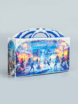 Цена за 2 шт. Подарочная новогодняя коробка «Вечерняя мелодия», Портфель макси широкий, 37×8×20.2 см