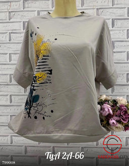Футболка (сбоку цветы рисунок) - Bruno фото 3