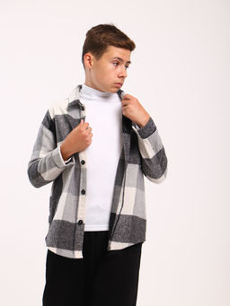 Рубашка Гранж коричневая клетка - Ладошки фото 57