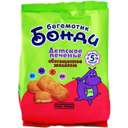 Бегемотик Бонди, детское печенье обогащённое железом, 180 г  фото 3