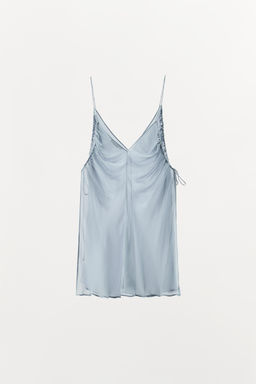 SEMI-SHEER DRAPED TOP - Zara фото 4