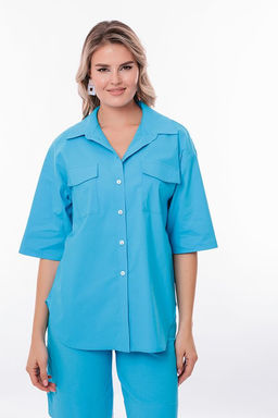 NOBBY, Рубашка 009-221/1 (бирюзовый) фото 3