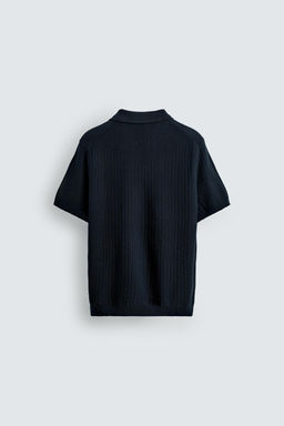 RIB KNIT POLO SHIRT - Zara фото 8