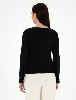 Siyah Slim Fit Kazak - Pierre cardin фото 5