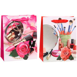 Цена за 12 шт. Пакет подарочный "Женские радости" 18*24*8.5 см, микс