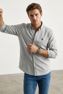 Haki Regular Fit Nak?s Detayl? Smart Gomlek TMNAW25GO00036