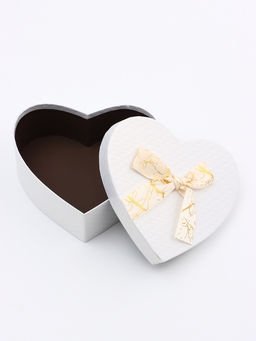 Набор подарочных коробок сердце 3 в 1, белый с бантом, 22?20?9; 18.5?17?7.5; 16?14?6 см - UPAK LAND фото 5