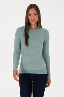 Kad_n Mint Bisiklet Yaka Basic Kazak