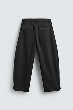 PANTAL?N RELAXED FIT BAJO AJUSTABLE / Negro - Zara фото 8