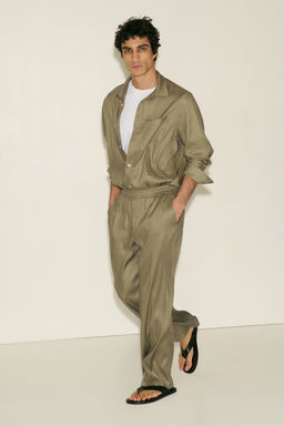 Pantal?n en mezcla de lino Easy Care Loose Fit - H&m фото 5