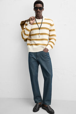 OPEN KNIT TEXTURED STRIPE JUMPER - Zara фото 5