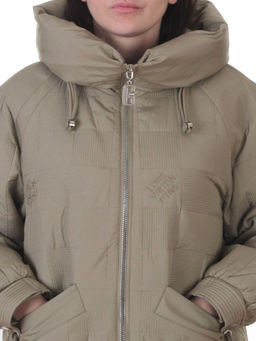 A05 BEIGE/GREEN Куртка стеганая зимняя женская (150 гр. холлофайбер) - Fashion фото 4
