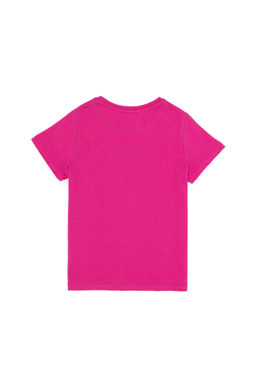 Футболка цвета фуксии с круглым вырезом для девочек - U.s. polo assn фото 5