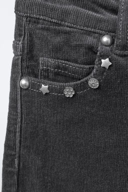 STRAIGHT CORDUROY TROUSERS WITH STUDS - Zara фото 3