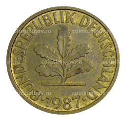 10 пфеннигов 1987 года F Германия