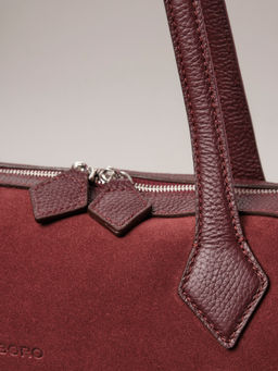 Замшевая сумка багет Deboro 31129 зимняя вишня