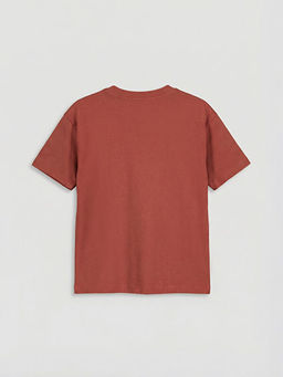 Bisiklet Yaka Bask?l? Erkek ?ocuk Ti??rt