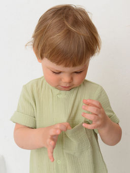 Песочник из муслина салатовый - Carrot фото 4