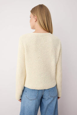 Lacivert Dokulu Pamuk Kar?s?ml? Triko H?rka TWOAW26HI00101 - Trendyolmilla фото 10