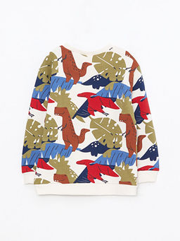 Bisiklet Yaka Uzun Kollu Bask?l? Erkek Bebek Sweatshirt - Waikiki фото 2