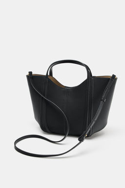 MINI CITY BAG WITH TOPSTITCHING - Zara фото 6
