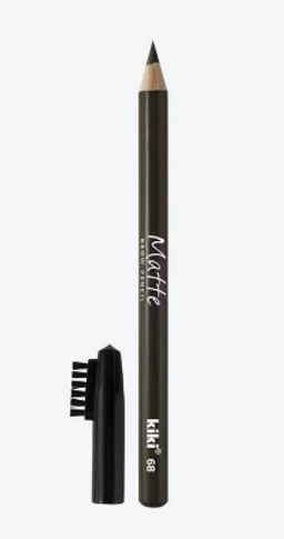 KIKI Карандаш д/БРОВЕЙ с щеточкой Matte 68 черный кофе