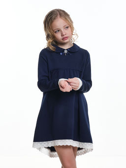 Платье с брошкой UD 7783 т.синий/капелька - Mini maxi фото 5