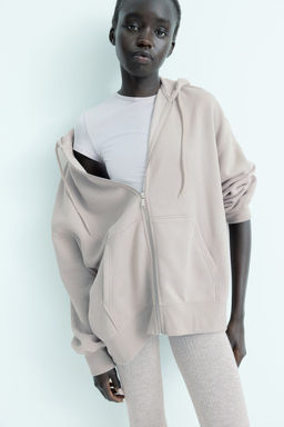 Chaqueta sudadera oversize con capucha