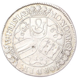 Монета 30 стуверов 1684 года Голландия провинция Фрисландия