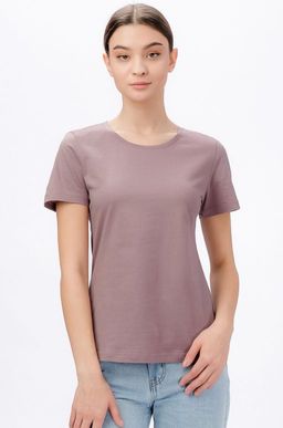 Базовая однотонная женская футболка Happyfox