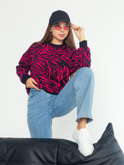 Толстовка женская футер 3-х нитка петля "РИАНА" ФУКСИЯ