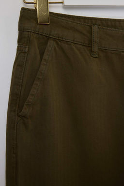 Haki DOKUMLU Yuksek Bel %100 Pamuk Wide Leg Jeans TWOSS26JE00014