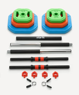 Штанга для бодипампа с разборным грифом STARFIT BB-711 пластик/сталь/неопрен, 20 кг.  фото 6