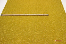 Креп-вискоза с эфф.жатости Россыпь мелкого гороха на темно-горчичном, СОРТ2, ш.1.42м, вискоза-100% - Купава фото 11