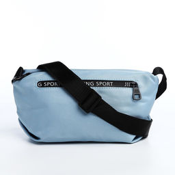 Сумка молодёжная на молнии, цвет голубой - Simaland фото 5