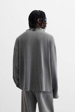 WASHED SWEATER WITH STITCHING - Zara фото 3