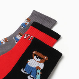 Подарочный набор термос и носки 3 пары KAFTAN Медведь, р. 33-35 (20-22 см)  фото 4