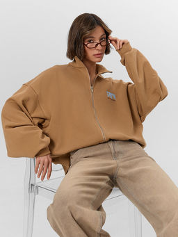 Толстовка женская бежевая на молнии - Mark formelle фото 8