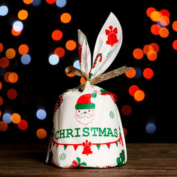 Цена за 20 шт. Пакет полиэтиленовый подарочный с ушками Гирлянда, 13 х 22 см