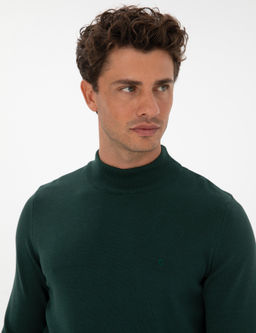 Ye_il Slim Fit Yar_m Bal_k__ Yaka Basic Triko Kazak - Pierre cardin фото 2